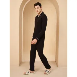 Sweet Dreams Black Regular Fit Solid Lounge Set-picture-36