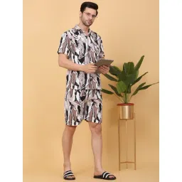 Sweet Dreams Brown and Black Regular Fit Print Shorts Set-picture-39