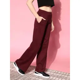 Sweet Dreams Brown Mid Rise Flared Trousers image 3