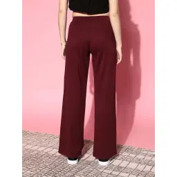 Sweet Dreams Brown Mid Rise Flared Trousers image 2
