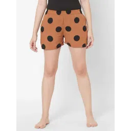 Sweet Dreams Brown Polka Dots Shorts-picture-34