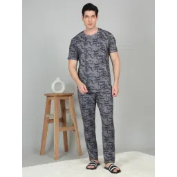 Sweet Dreams Dark Grey Regular Fit Printed Co-Ord Set-picture-39