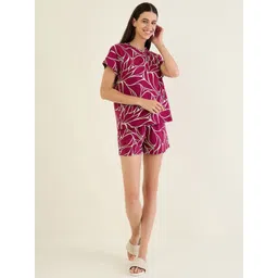 Sweet Dreams Geometric Printed Round Neck Pure Cotton T-shirt & Shorts-picture-25