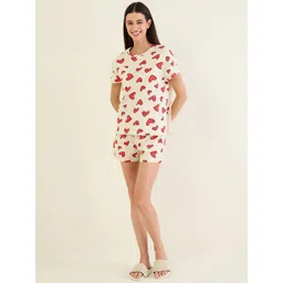 Sweet Dreams Graphic Printed Round Neck Pure Cotton T-shirt & Shorts-picture-33