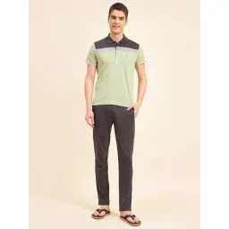 Sweet Dreams Green & Brown Regular Fit Colour-Block Lounge Set-picture-38