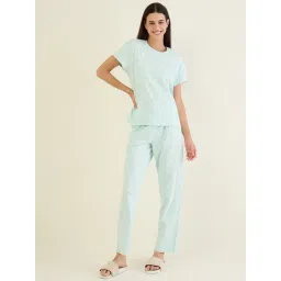 Sweet Dreams Green Cotton Floral Print Pyjama Sets-picture-22