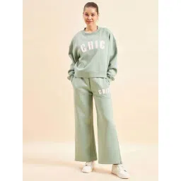 Sweet Dreams Green Embroidered Track Suit-picture-39