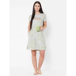 Sweet Dreams Grey Cotton Printed Nighty image 4