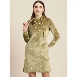 Sweet Dreams Herb Green Polka Dots Night Dress-picture-13