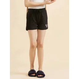 Sweet Dreams Kids Black Cotton Printed Shorts-picture-46