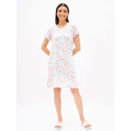 Sweet Dreams Light Pink Printed Night Dress-picture-31