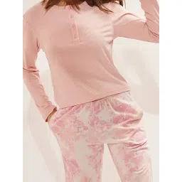 Sweet Dreams Light Pink Printed T-Shirt With Pyjamas image 4