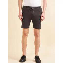 Sweet Dreams Men Charcoal Mid Rise Cotton Shorts-picture-41