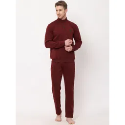 Sweet Dreams Men Maroon Solid Tracksuit-picture-45