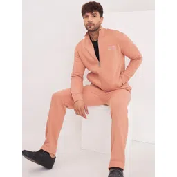 Sweet Dreams Men Mock Collar Long Sleeves Cotton Zipper Tracksuit-picture-15