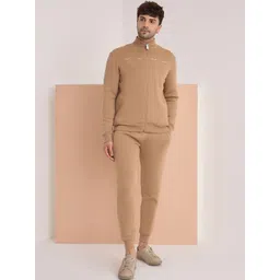 Sweet Dreams Men Solid Mock Collar Casual Tracksuits-picture-35