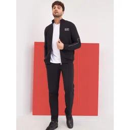 Sweet Dreams Men Solid Mock Collar Tracksuit-picture-38