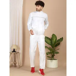 Sweet Dreams Men Solid Mock Collar Tracksuits-picture-37