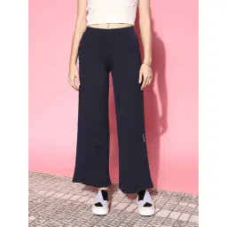 Sweet Dreams Navy Mid Rise Flared Trousers-picture-30