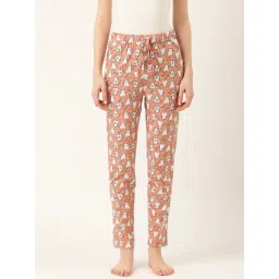 Sweet Dreams Peach & White Print Pyjamas-image-31