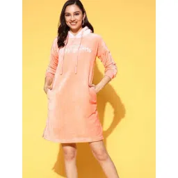 Sweet Dreams Peach Embroidered Night Dress-image-47