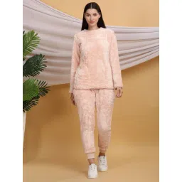 Sweet Dreams Peach Plain Sweatshirt Pants Set-picture-16