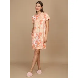 Sweet Dreams Peach Printed Nighty-image-33
