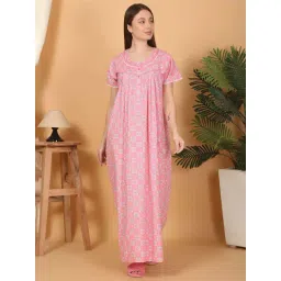 Sweet Dreams Peach Printed Nighty-image-29
