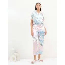 Sweet Dreams Pink & Blue Printed Shirt Pyjamas Set-picture-28