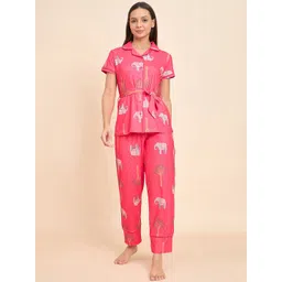 Sweet Dreams Pink Graphic Printed Shirt With Pyjamas-picture-11