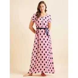 Sweet Dreams Pink Printed Night Dress-picture-22