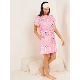Sweet Dreams Pink Printed Night Dress image 2