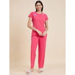 Sweet Dreams Pink Printed Top With Pyjamas-picture-38