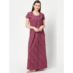 Sweet Dreams Purple Printed Nighty-picture-35