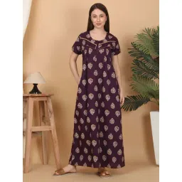 Sweet Dreams Purple Printed Nighty-picture-27