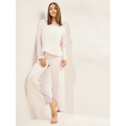 Sweet Dreams White & Lilac T-Shirt With Pyjamas-picture-47