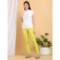 Sweet Dreams White Cotton Blend Regular Fit Pyjama Set-picture-13