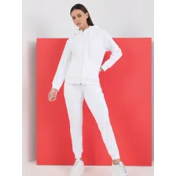 Sweet Dreams White Regular Fit Solid Long Sleeves Tracksuit-picture-23