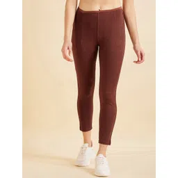 Sweet Dreams Women Brown Mid Rise Knitted Ankle Length Tights-picture-17