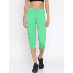 Sweet Dreams Women Green Solid Panelled Workout Tights-picture-30