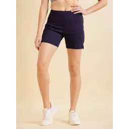 Sweet Dreams Women Navy Blue & Pink Mid-Rise Lounge Shorts-picture-33