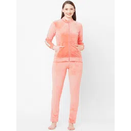 Sweet Dreams Women Orange Coloured Solid Tracksuits-image-33