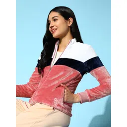 Sweet Dreams Women Pink & White Colourblocked Sweatshirt-picture-20