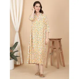 Sweet Dreams Women Printed Calf Length Night Dress-image-37
