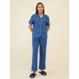 Sweet Dreams Women Printed Front Open Pyjama Set-picture-28