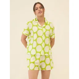 Sweet Dreams Women Printed Front-Open Shorts Set-picture-47