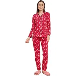 sweet dreams Women Printed Full Sleeves Pyjama Set Pink-picture-14