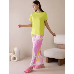 Sweet Dreams Women Round Neck Pure Cotton Night Suit-picture-10