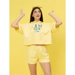 Sweet Dreams Womens Minions Hooded Top With Shorts Yellow-picture-16