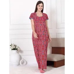Sweet Dreams Womens Printed Nightdress Pink-picture-42